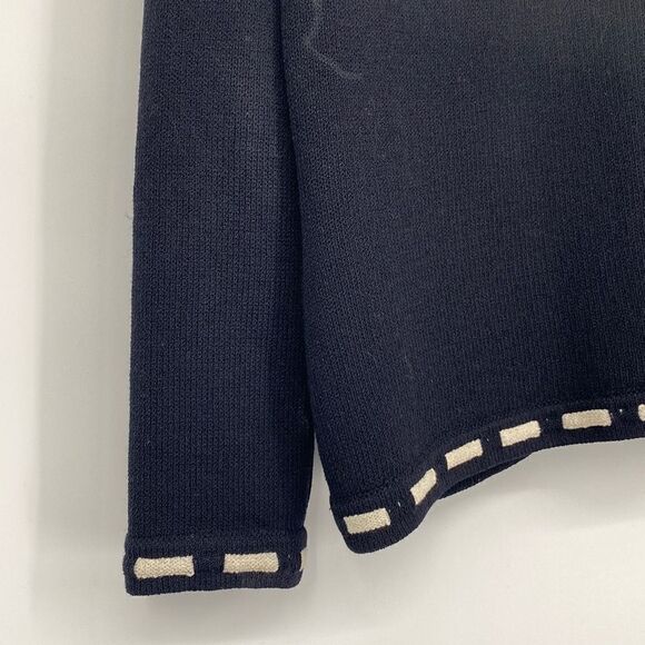 ST JOHN Collection By Marie Gray Santana Knit Zip -Up Cardigan Jacket Pockets Bl - Picture 11 of 15